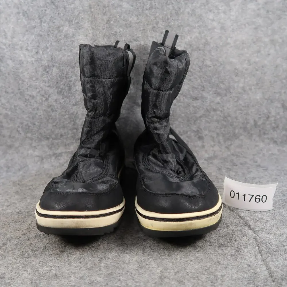 Justice Shoes Girls 3/5 Snow Boots Winter Pull On Black Warm Casual Outdoor